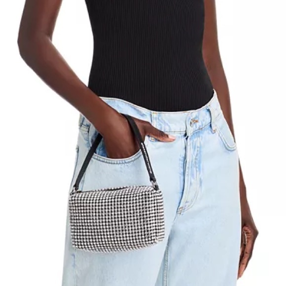 NWOT Alexander Wang Medium Rhinestone Pouch - Picture 2 of 9